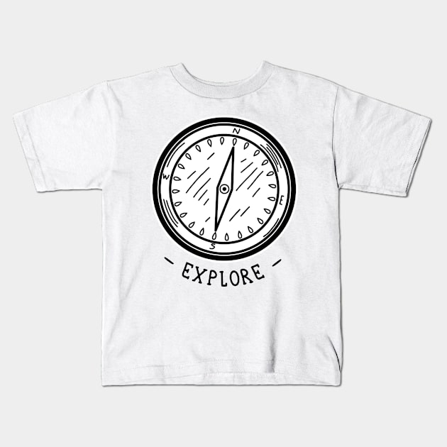 EXPLORE Kids T-Shirt by Ajiw